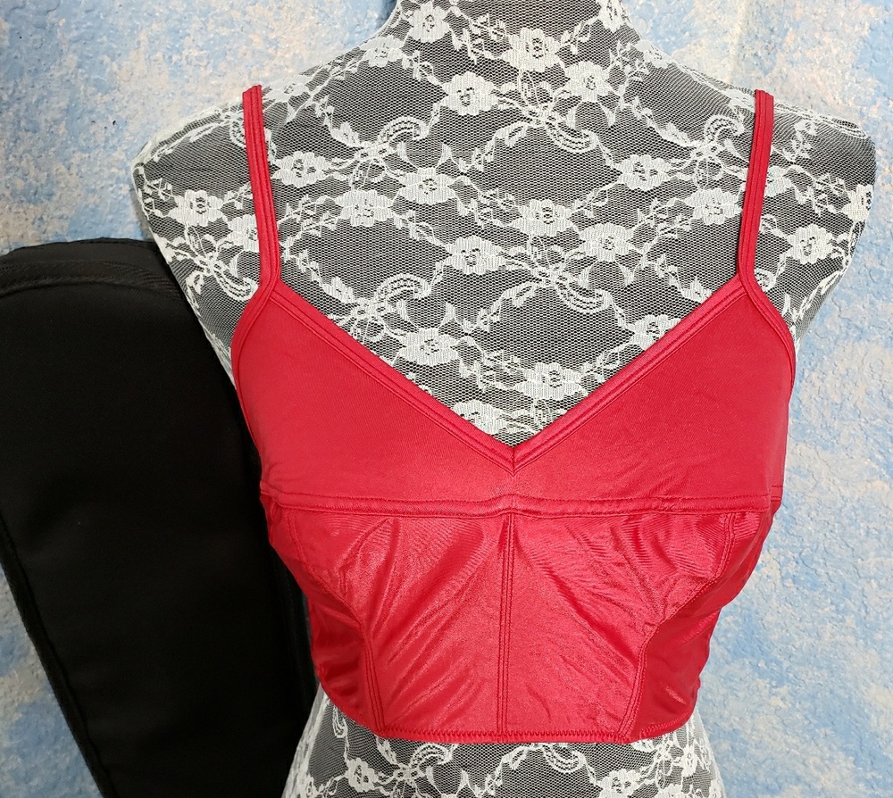Red corset like top
